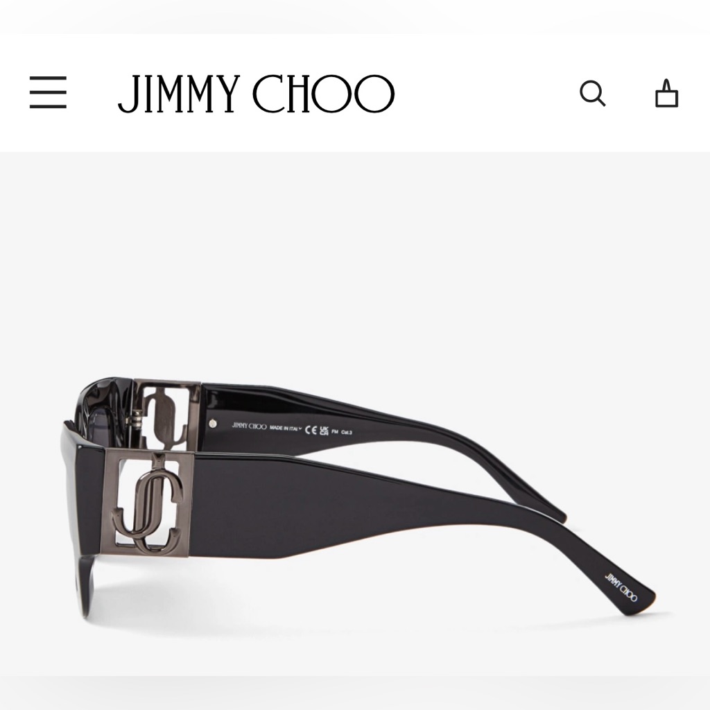 Jimmy Choo Sunglasses, Gunmetal Logo Nwt
